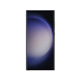 Samsung Galaxy S23 Ultra siyah akıllı telefon, önden görünümde ince çerçeveli ekran tasarımı
