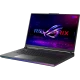 Asus ROG Strix G18 2025 G814PP-S9045 siyah oyuncu laptop ekranında ROG yazılı tasarım görünümü