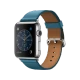 Apple Watch 42 mm gümüş paslanmaz çelik kasalı, okyanus mavisi klasik tokalı kayışlı akıllı saat