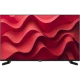 Vestel 43F8740 Full HD FHD LED TV, kırmızı dalga desenli ekranı ve siyah çerçevesiyle önden görünüm