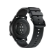 Honor MagicWatch 2 42mm siyah akıllı saatin arka yüzü ve ayarlanabilir silikon kayışı