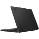 Lenovo ThinkPad L14 G5 21L2S17NTR08 siyah iş ve ofis laptopu, yarı açık açıdan arka ve yan görünüm