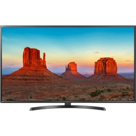 LG 65UK6470PLC Ultra HD 4K LED televizyon, ince çerçeveli siyah ekranda gün batımı manzarası gösterimi