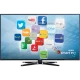 Vestel 50PF8175 Full HD LED televizyon, siyah çerçeveli ekranda Smart TV uygulamaları ve gümüş ayaklar.