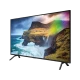 Samsung 82Q70R Ultra HD 4K QLED televizyon; siyah, manzara temalı ekranıyla vitrin görünümü.