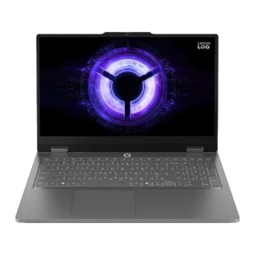 Gri Lenovo LOQ Essential 15IRX11 83SC000QTR oyuncu laptop, açık ekranda önden görünüm