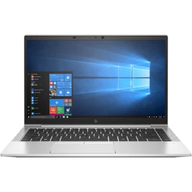 HP EliteBook 840 G8 336D8EA3 gümüş ultrabook laptop ekranında Windows 10 arayüzü görünüyor.