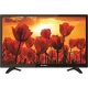 Axen AN8660 24 inç HD Ready LED televizyon, siyah çerçeveli ekranında kırmızı laleler gösteriyor
