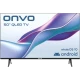 Onvo 50VQ80F2FA Full HD FHD TV, renkli ekranı ve iki ayaklı siyah tasarımıyla önden görünüm