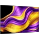 LG OLED77G55LW Ultra HD 4K OLED televizyon ekranında mor ve sarı ışık dalgaları, genel renk tasarımı