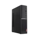 Lenovo V520S SFF 10NM0025TX siyah masaüstü bilgisayar kasasının önden ve yandan görünümü