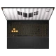 Asus TUF Gaming F16 FX608JM-RV076 koyu gri oyuncu laptop, açık klavye ve dokunmatik yüzey görünümü