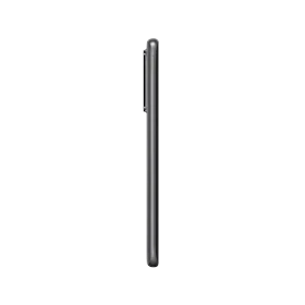 Samsung Galaxy S20 Ultra gri akıllı telefonun yandan görünümü, ince çerçeveli metal kasasıyla