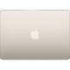 Apple MacBook Air M2 13.6 inç laptop, altın renk kasası ve ortada Apple logosu ile üstten görünüm