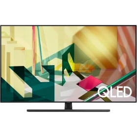 Samsung 65Q70TCT Ultra HD 4K QLED TV, çok renkli arayüz ve canlı görüntü tasarımıyla vitrin görünümü