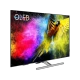 Grundig 55 GO 975A Ultra HD 4K OLED televizyon, renkli papağan görüntüsü ve gümüş ayak tasarımıyla