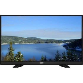 Beko B40L 4531 0B Full HD FHD televizyon, siyah çerçeveli ekranında göl manzarası gösteriyor