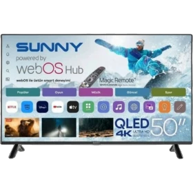 Sunny SN50QMN252C-S Ultra HD 4K TV, webOS akıllı arayüzlü 50 inç televizyon