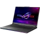 Asus ROG Strix G16 G614JVR-N3243 FR39 siyah oyuncu laptop, RGB ışıklı oyun ekranı görünüyor.