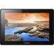 Lenovo Tab A10 siyah uygun fiyatlı tablet, manzara ekranı görünen ön yüz tasarımı
