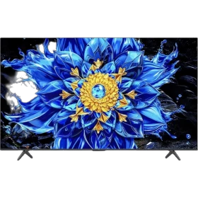 TCL 75P8L 75 inç Ultra HD 4K LED televizyon ekranda mavi-altın çiçek desenli canlı görsel