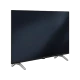 Grundig 43 GHF 6500 B Full HD LED televizyon, siyah ekranı ve gümüş renkli ayaklarıyla önden görünüm