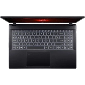 Acer Nitro V 15 ANV15-51A9 siyah oyuncu laptop, üstten görünümde klavye ve geniş touchpad detayıyla