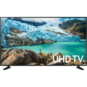 Samsung 50RU7090 Ultra HD 4K LED televizyon vitrin görseli, genel renkli şık TV ekranı