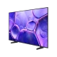 Samsung 55U8200F Ultra HD 4K LED televizyon, genel renk, canlı mor-mavi ekran görüntüsüyle önden görünüm