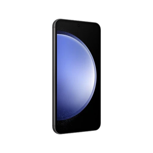 Samsung Galaxy S23 Plus siyah akıllı telefon, önden görünümde tam ekran ve ince çerçeve tasarımı