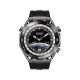 Siyah Huawei Watch Ultimate aktivite saati, dayanıklı metal kasası ve detaylı kadranıyla önden görünür.