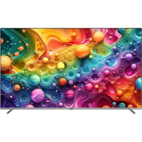 Vestel 65UT9840 Ultra HD 4K LED televizyon, renkli uzay temalı ekranıyla önden görünüm