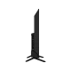 Grundig 43 GEF 6930 A Full HD FHD LED televizyonun siyah renkli yan görünümü, standı ve bağlantı girişleri
