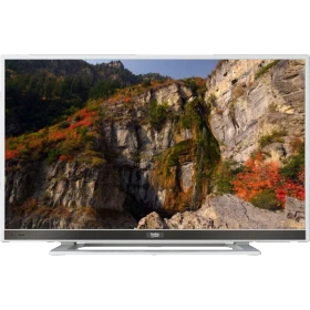 Beko B40-LW-6436 Full HD FHD TV, kayalık dağ manzarası gösteren ince çerçeveli televizyon