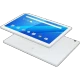 Lenovo Tab M10 TB-X505F 32 GB beyaz tablet, önden ve arkadan görünüm, açık mavi ekranlı.