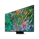 Samsung 50QN90B QLED 4K Ultra HD TV siyah çerçeveli, canlı renkli ekran görünümü.