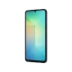 Samsung Galaxy A06 siyah akıllı telefonun önden görünümü, damla çentikli geniş ekran tasarımı