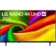 LG 75NU900B6LA Ultra HD 4K LED televizyon ekranında renkli bantlar, genel renk vitrinde görünüyor