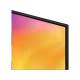 Samsung 43M70H Ultra HD 4K LED TV ekranında renkli görüntü, genel siyah gövde tasarım
