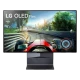 LG OLED Flex 42LX3Q6LA Ultra HD 4K OLED televizyon; ekranda yarış sahnesi ve LG OLED Flex yazısı görünüyor