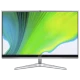 Acer Aspire C22-1650 masaüstü bilgisayar, gümüş renkli çerçevesi ve geniş ekranıyla önden görünüm