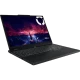 Siyah Lenovo Legion 5 15AHP10 oyuncu laptop, açık ekranda açılı görünümüyle masif tasarım sunuyor