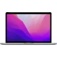 Apple MacBook Pro M2 13.3 inç gri laptop, açık ekranlı önden görünüm vitrin ürünü