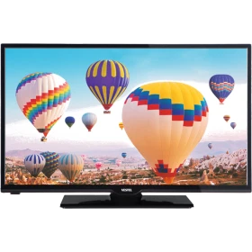 Vestel 28HB5100 HD Ready LED TV, siyah çerçeveli televizyon ve ekranda renkli sıcak hava balonları
