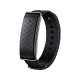 Huawei Honor Band A1 siyah akıllı bileklik, kavisli ekranı ve ayarlanabilir delikli kayışıyla siyah fonda gösteriliyor
