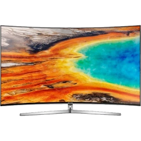 Samsung 55MU9500 Ultra HD 4K LED televizyon, ince siyah tasarımlı TV ekranında canlı renkler görünüyor