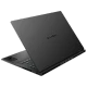 HP OMEN Gaming 16-wf1020nt 9J1Y9EA siyah oyuncu laptop, açılmış ekran ve klavye görünümü