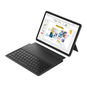 Huawei MatePad 11.5 PaperMatte Edition gri tablet; 8 GB 256 GB ve klavye seti birlikte görünüyor