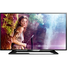 Philips 40PFH4009 Full HD FHD LED televizyon, siyah çerçeveli vitrinde sunum ekranında canlı sahne