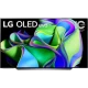 LG OLED83C34LA Ultra HD 4K OLED televizyon, canlı renkli soyut ekran tasarımıyla vitrin görseli
